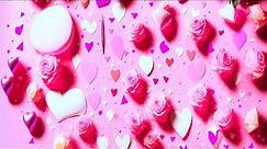Romantic Background Video Screensaver Valentine's Day Ambience Roses & Hearts Animation