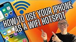 How to use you iPhone as a Wifi Hotspot - Quick and Easy!