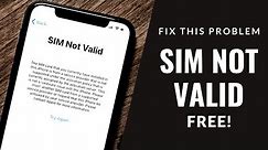 Fix Sim Not Valid on your iPhone FREE ✅ 100% Working Solution ✅ iPhone Sim Not Valid FIX 2023
