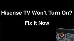 Hisense Smart TV won't turn on - Fix it Now