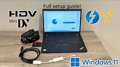 How to capture DV & HDV video tapes on a Windows 11 PC using FireWire to Thunderbolt 3/USB-C