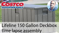 Costco Lifetime 150 Gallon Deck Box (time lapse assembly)