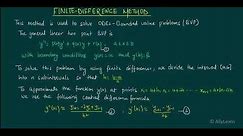 25. Finite Difference Method for Linear ODE - Explanation with example