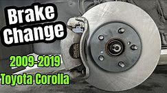 Brake Change Tutorial on 2009 - 2019 Toyota Corolla | Rotors and Pads