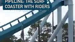 SeaWorld Orlando’s Pipeline: The Surf Coaster has been seen testing with riders, just weeks before the official opening. This surf-style roller coaster features a launch, a water-splash show element, and a full inversion. You ready to surf along at SeaWorld Orlando? 🏄 | Attractions Magazine