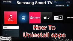 How to uninstall apps on Samsung smart TV