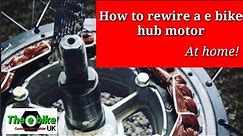 HOW TO REBUILD/REWIRE a EBIKE HUB MOTOR at HOME!