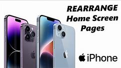 How To Rearrange Home Screen Pages On iPhone