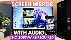 How to Screen Mirror Android Device to PC/Laptop using USB Cable | Easily Screen Cast with Audio