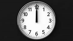 Clock On Black Wall. loop Able Stock Footage Video (100% Royalty-free) 17699662