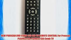 NEW PROSCAN DVD COMB LCD LED TV REMOTE CONTROL For Proscan PLCDV3213A PLDVD3213A Comb TV - video Dailymotion
