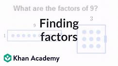 Interactive module: finding factors | Factors and multiples | Pre-Algebra | Khan Academy
