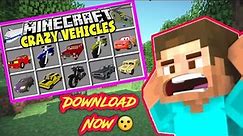 How to download car mod in minecraft pe ,bedrock |Best car mod mcpe