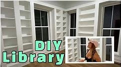 Home Library Vlog | DIY Built-In Bookshelves | IKEA Billy Bookcase Hack