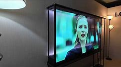 Demo of the LG Signature OLED T 4K Transparent TV at CES 2024