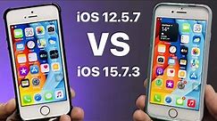 iOS 12.5.7 vs iOS 15.7.3 - iPhone 5s vs iPhone 7 (2023)