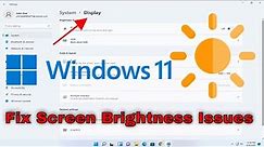 Screen Brightness Changes when Connecting External Monitor or Changing Display Settings on Windows11
