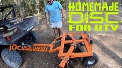 Homemade DIY disc for UTV or 4 wheeler ATV. restored old farm equipment gets new life behind ranger