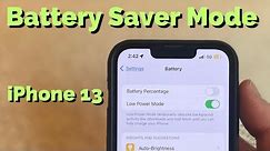 iPhone 13 Battery Saver Mode - Turn On or Off