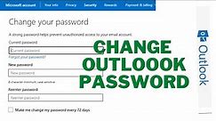 Change Outlook Email Password