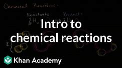 Intro to Chemical reactions | Chemical equation and reactions | Chemistry | Khan Academy