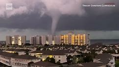 Massive tornadic waterspout filmed off coast of Florida