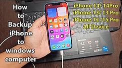 How to backup iphone to pc computer
