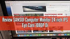 Review SANSUI Computer Monitor 24 inch IPS Eye Care 1080P Display HDMI,VGA Ports with 178° Viewing A