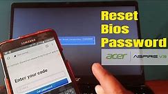 How to reset and remove BIOS password of Acer aspire 3 laptop