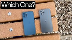 Apple iPhone 12 Pro Color Comparison Graphite (Black) and Pacific Blue | Shots of Both Colors |