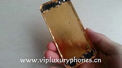 Iphone 5/5s Golden Paint Housing Diamond - Luxury 24K Gold Iphone Covers