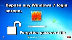 How to Fix Forgotten Windows 7 Password - Bypass Login Screen & Reset Password