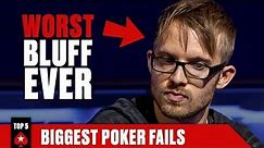 TOP 5 BIGGEST POKER FAILS ♠️ Poker Top 5 ♠️ PokerStars