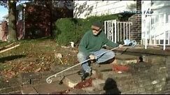 How to install a metal handrail in the ground