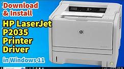 How to Download & Install HP LaserJet P2035 Printer Driver in Windows 10