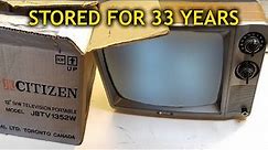 12" Black & White TV from 1987 | unboxing