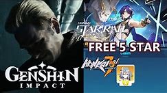 Honkai vs Genshin vs Honkai players receiving a FREE 5 STAR character