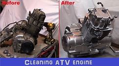 Cleaning an ATV engine