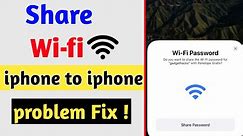 How To Share Wi Fi iPhone To iPhone 2024