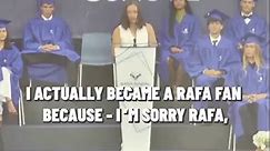 Iga Świątek at the Rafa Nadal Academy's graduation ceremony