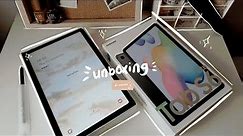 (eng) Samsung Galaxy Tab S6 Lite + Accessories Unboxing 📦 + Update after one week of use | d_oublea