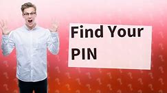 How do I find my PIN for my Samsung?