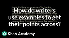 How do writers use examples to get their points across? | Reading | Khan Academy