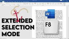 What is Microsoft Word Extended Selection Mode & How to Enable It | Word Tutorials | Office Tips