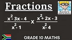 Algebraic fractions grade 10: Multiplication