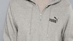 Buy Puma Men Grey Melange Essential  Tape Full Zip Regular Fit Hoodie Jacket -  - Apparel for Men
