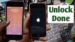iPhone 5c passcode lock unlock a1532 pin password Unlock Done iPhone is disabled