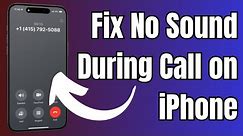 No Sound During Call on iPhone? | Fix iPhone Sound Not Working Issue During Calls