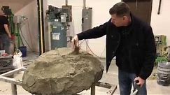 Rock Carving Final Steps - Concrete Rock Carving