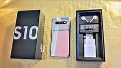 Unboxing SAMSUNG Galaxy S10 prism silver